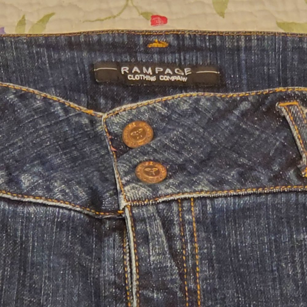 Vintage Rampage Denim Dark Blue Skirt / Mini Skirt - Picture 2 of 5